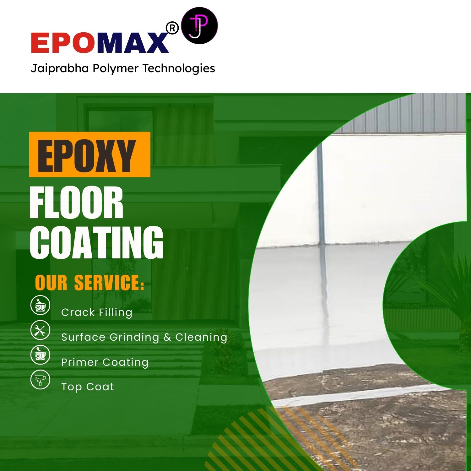 1 High Gloss Epoxy Floor Coating Paint (Color-Green) 5 Kg Bucket. - Image 1